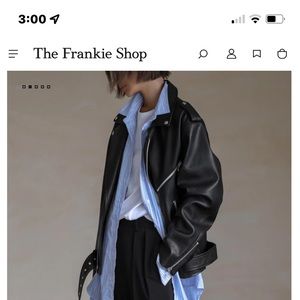 Frankie Shop oversized moto jacket
